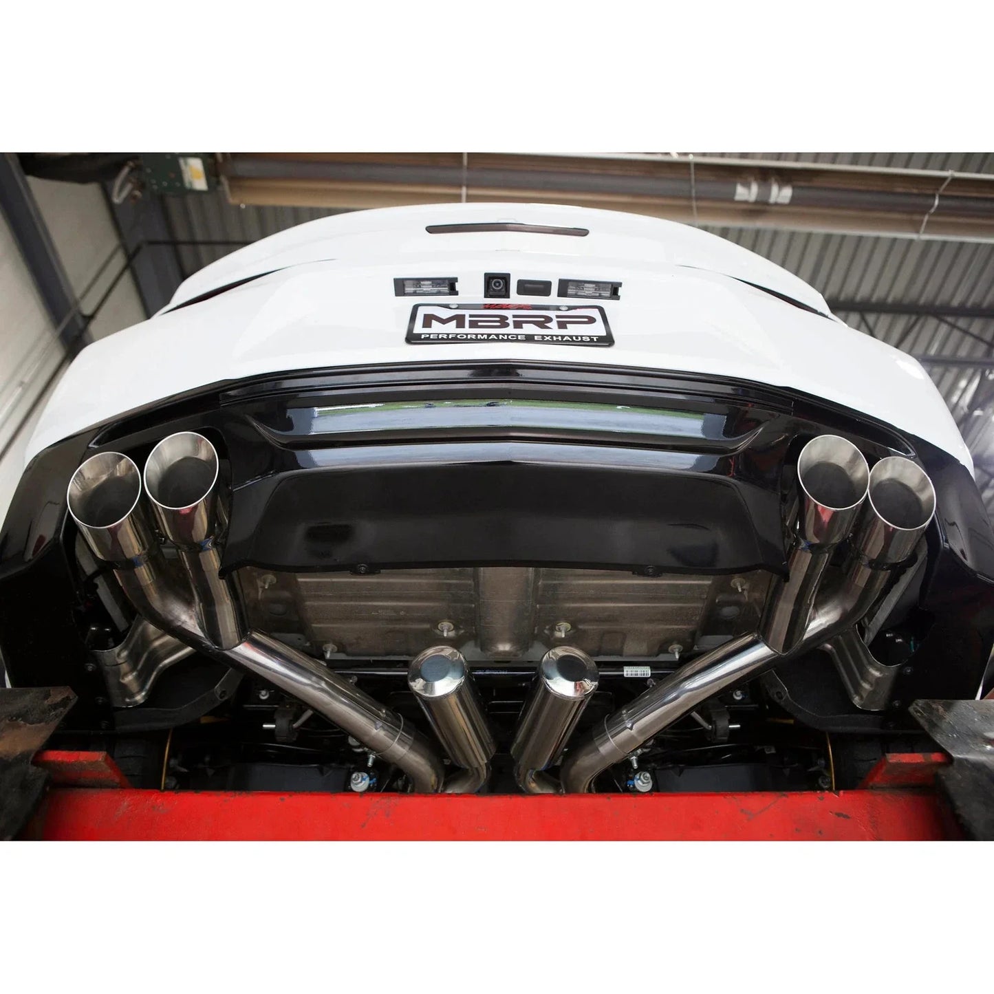 MBRP 2016 Chevy Camaro V8 6.2L 6spd 3in T409 Race Dual Cat Back w/ 4.5in Quad Dual Wall Tips