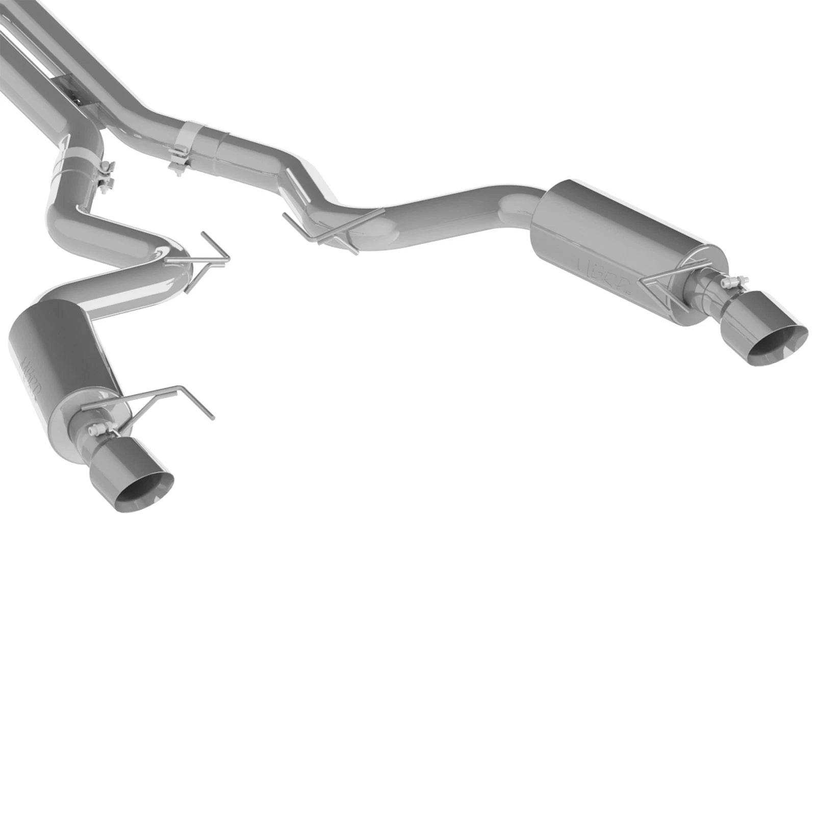 MBRP 15-18 Ford Mustang EcoBoost 2.3L T409 3in Cat Back Dual Split Rear Exit (Street Version)