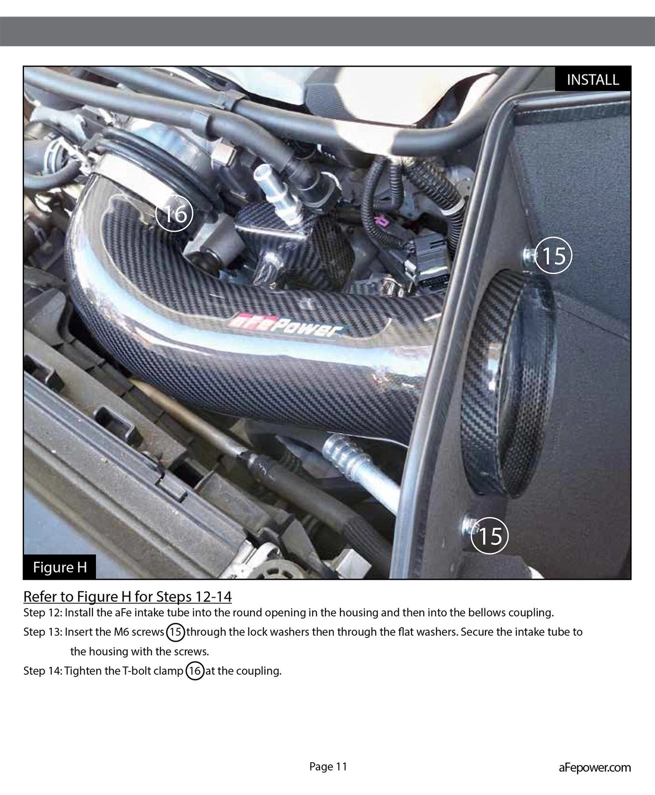 aFe Track Series Carbon Fiber Pro 5R AIS - 16-19 Chevrolet Camaro SS V8-6.2L