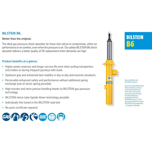 Bilstein B6 14-17 Jeep Cherokee Front Right Suspension Strut Assembly w/ Active Drive I