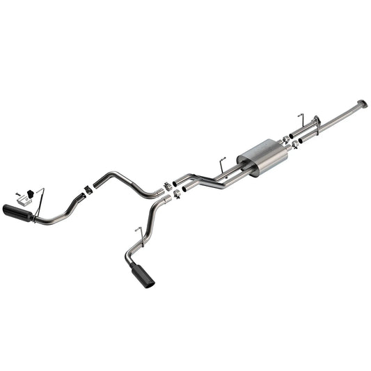 Borla 09-21 Toyota Tundra 5.7L ATAK Cat-Back Exhaust - 4in Black Chrome Tips