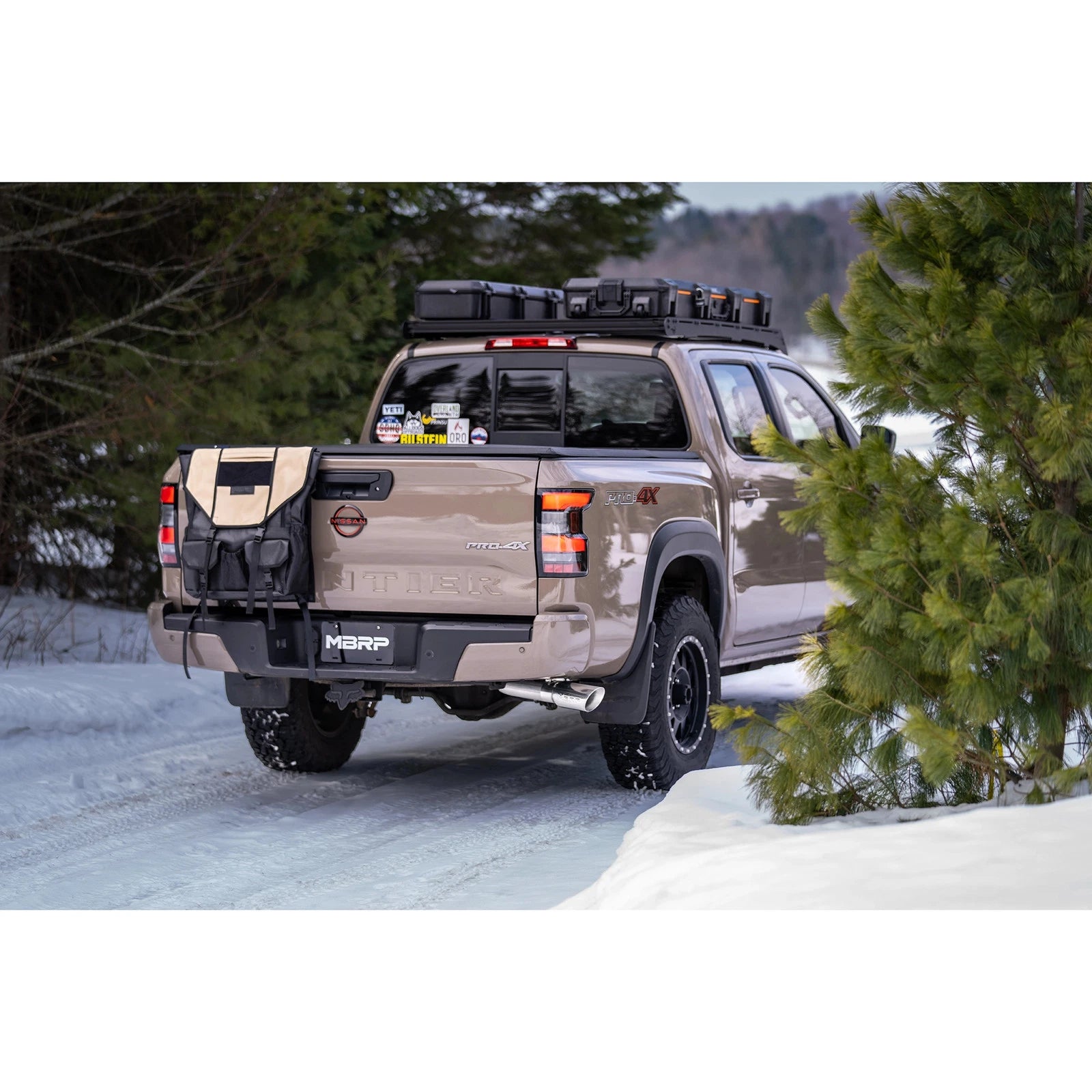 MBRP 22-23 Nissan Frontier 3.8L 3in Tip 3in Cat Back Single Side Exit Street Profile - T304