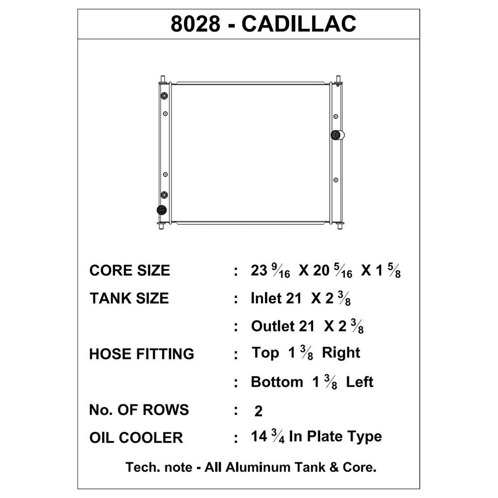 CSF 09-13 Cadillac CTS-V Radiator