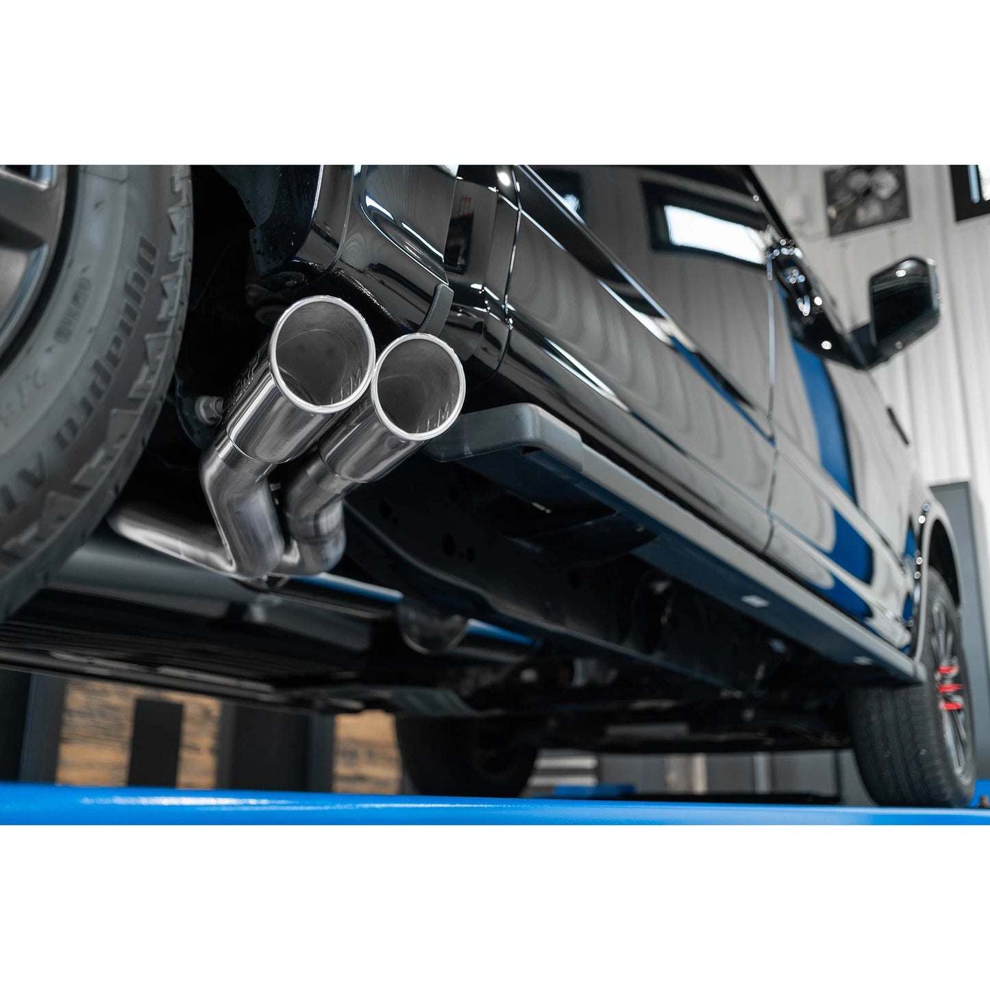 MBRP 15-20 Ford F150 T304 Pre-Axle 4in OD Tips Dual Outlet 3in Cat Back Exhaust