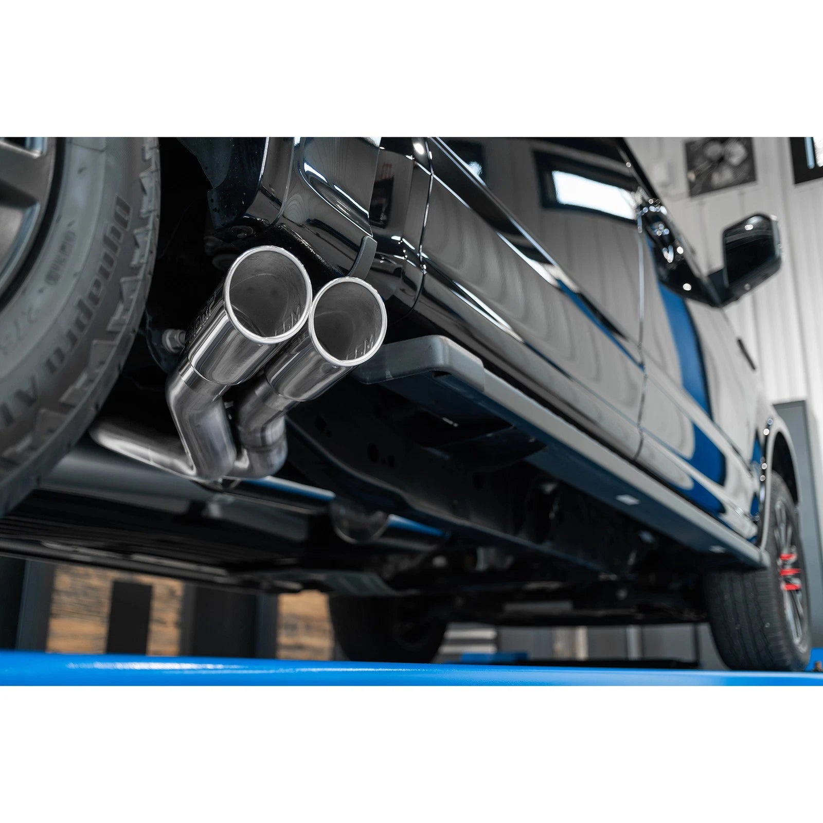 MBRP 15-20 Ford F150 T304 Pre-Axle 4in OD Tips Dual Outlet 3in Cat Back Exhaust
