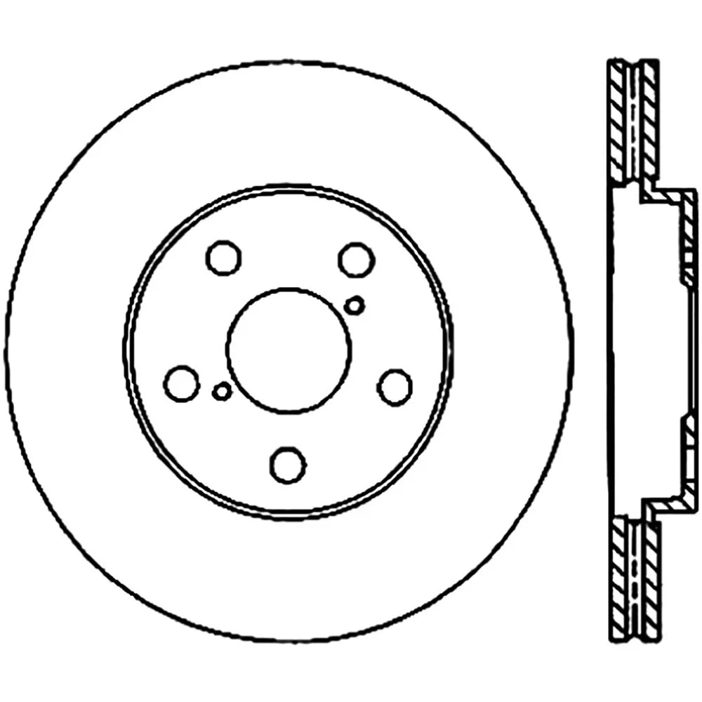 StopTech Power Slot 06-11 Lexus GS Series / 06-12 IS350 Front Left Drilled & Slotted Rotor
