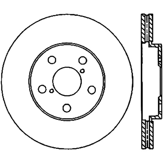 StopTech Power Slot 06-11 Lexus GS Series / 06-12 IS350 Front Left Drilled & Slotted Rotor