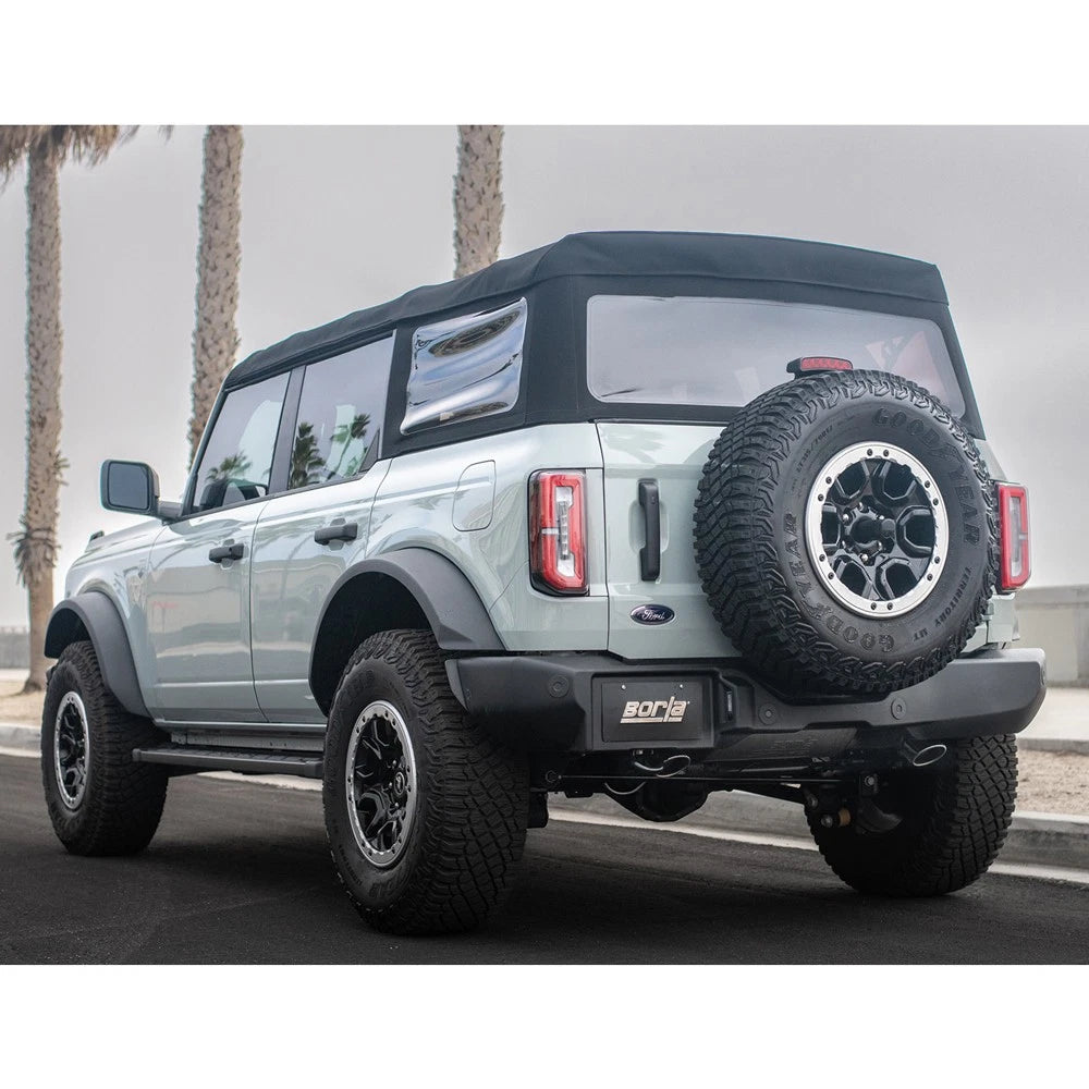 Borla 21-22 Ford Bronco 2.7L V6 4WD ATAK Axle Back Exhaust w/ Bright Chrome Tips