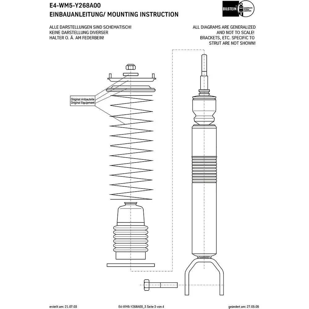 Bilstein B6 2003 Mercedes-Benz E320 Base Sedan Front 46mm Monotube Shock Absorber