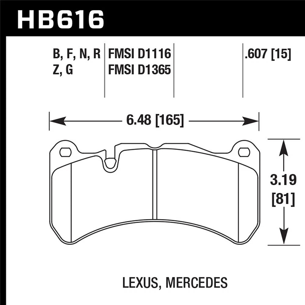 Hawk 08-09 Lexus IS-F HPS Street Front Brake Pads
