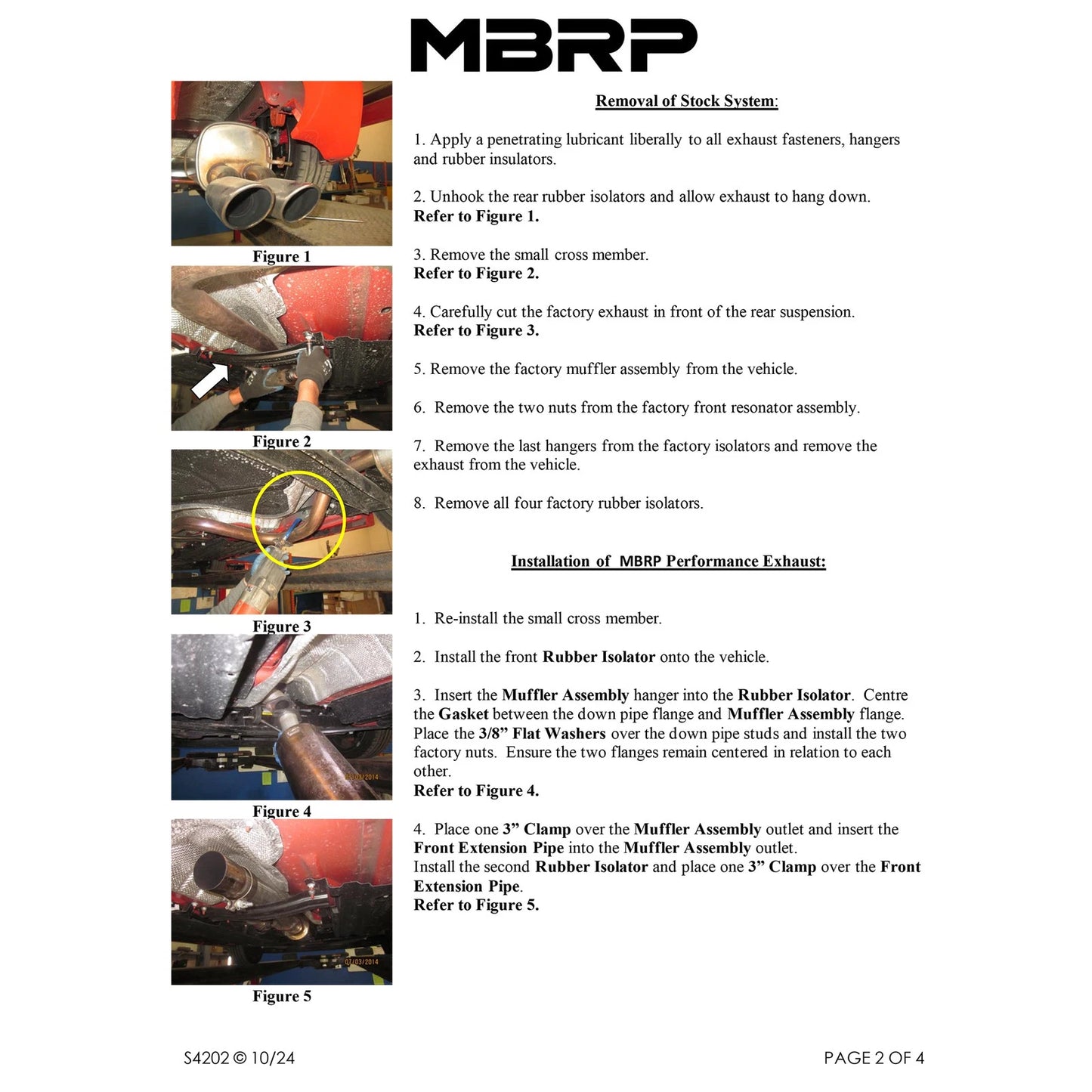 MBRP 14-19 Ford Fiesta ST 1.6L EcoBoost 3in Dual Outlet Alum Cat Back