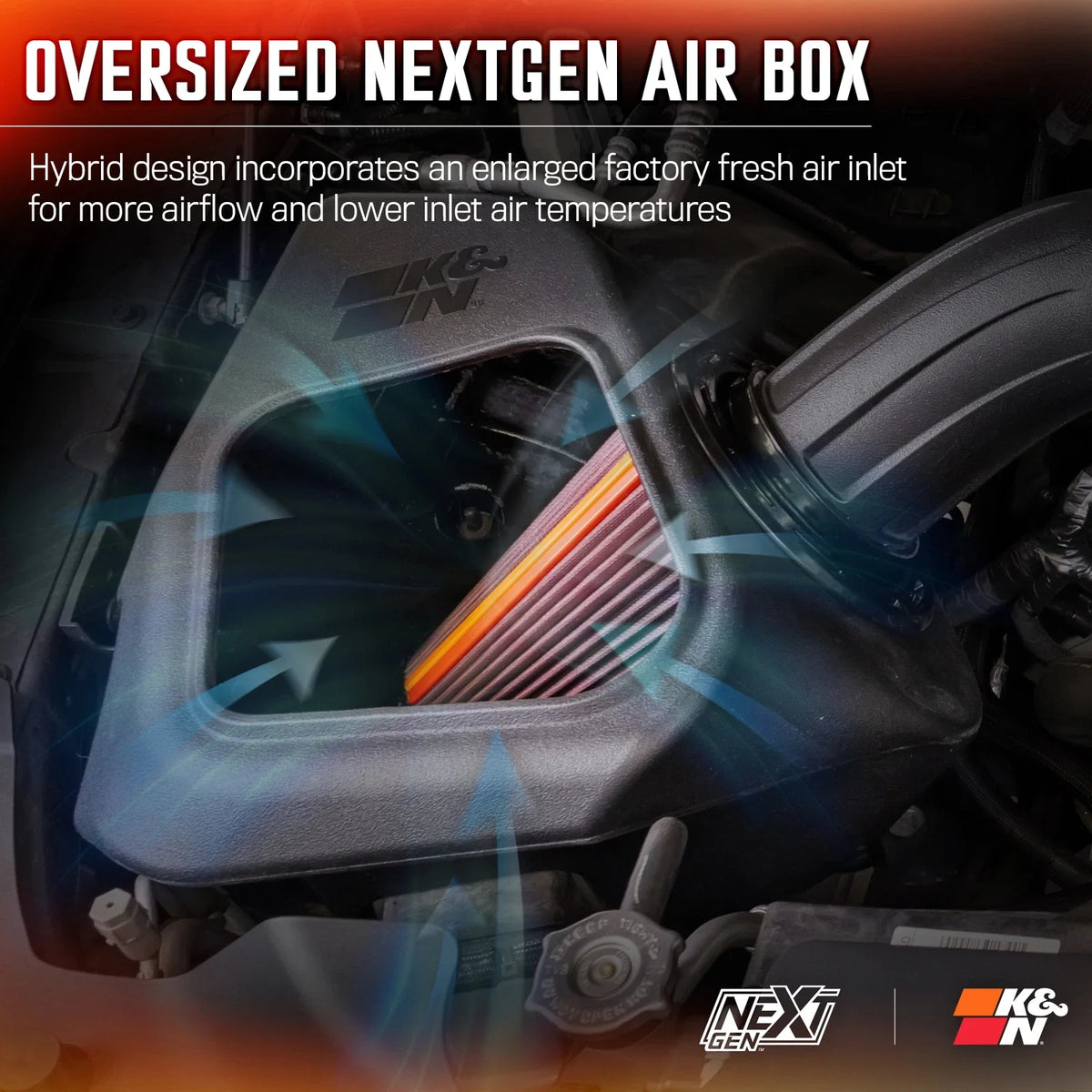 K&N 19-24 Dodge Ram 1500 (5.7L V8) NextGen Cold Air Intake