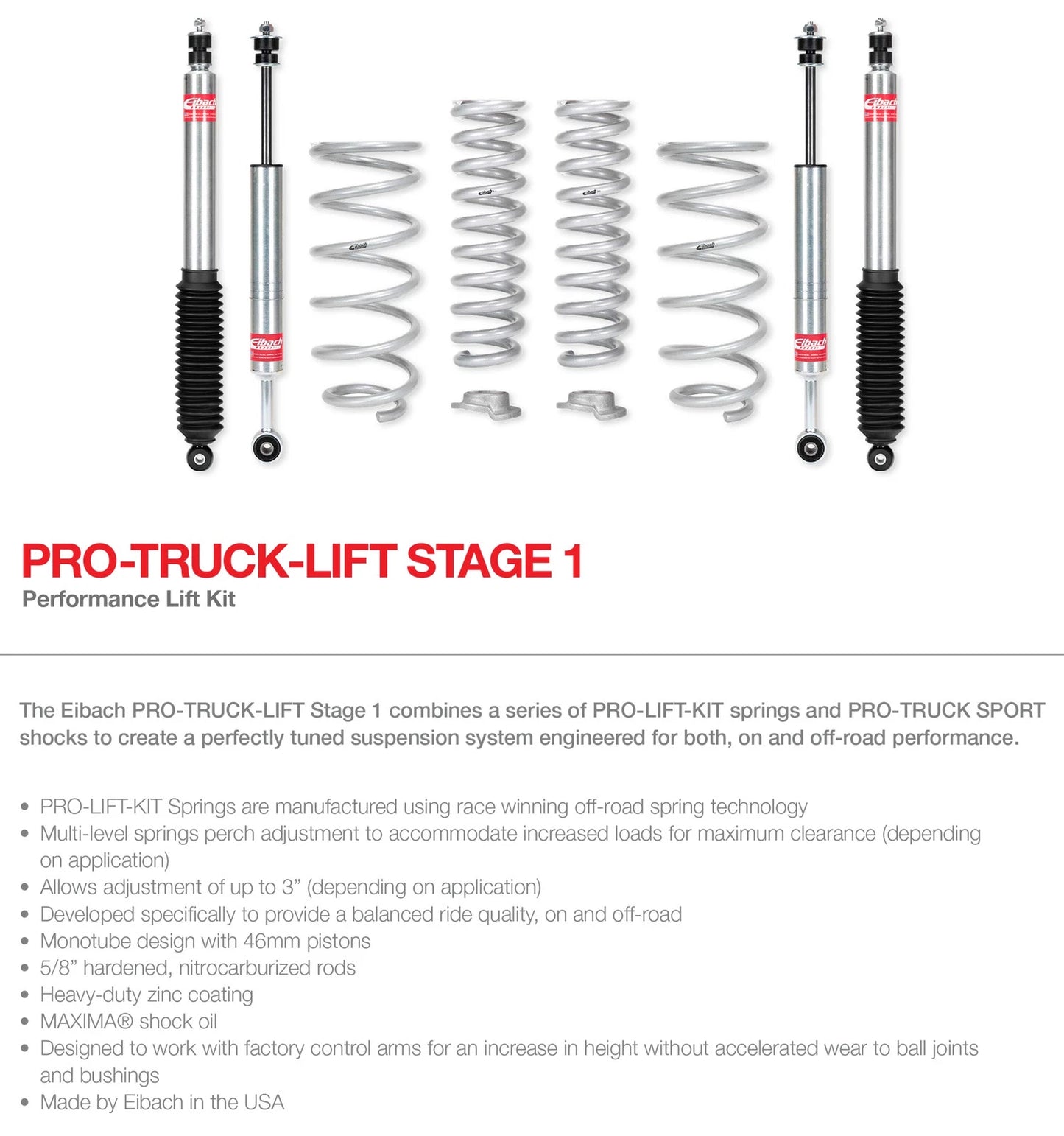 Eibach Pro-Truck Lift Kit for 19-20 Chevy Silverado 1500 5.3L V8 2WD