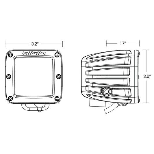 Rigid Industries Dually - Flush Mount - Flood - Set of 2