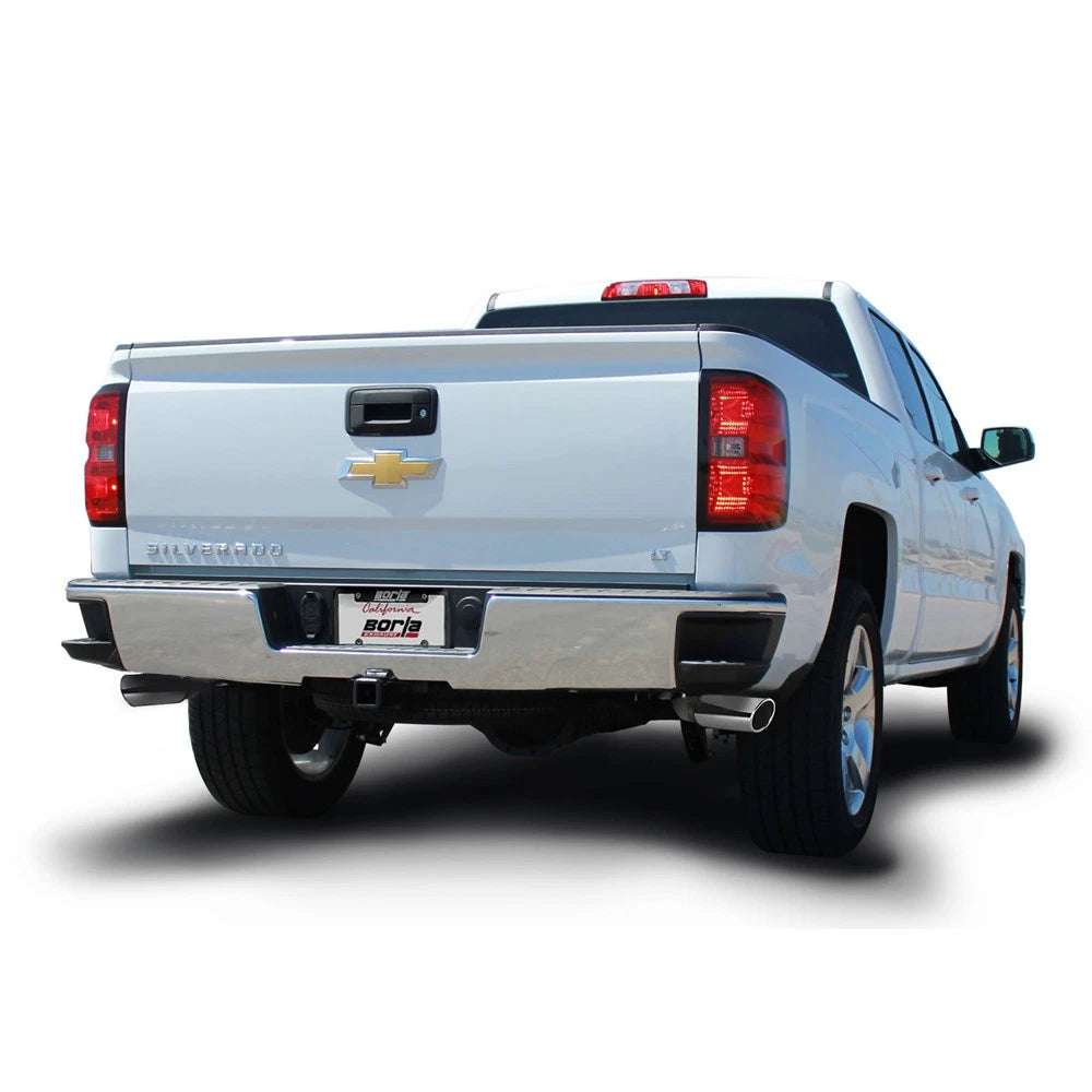 Borla 14 Silv/Sierra C/B Exh Touring 1500 5.3L V8 AT/MT 2&4WD Ext Cab (78.7) Crew Cab(69.3) 143.5 WB
