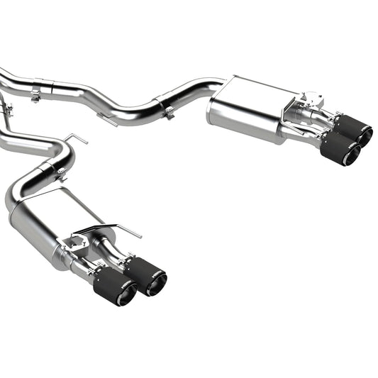 MBRP 18-22 Ford Mustang 2.3L Ecoboost 3in Cat-Back Exhaust w/ Quad Carbon Fiber SS Tips - T304