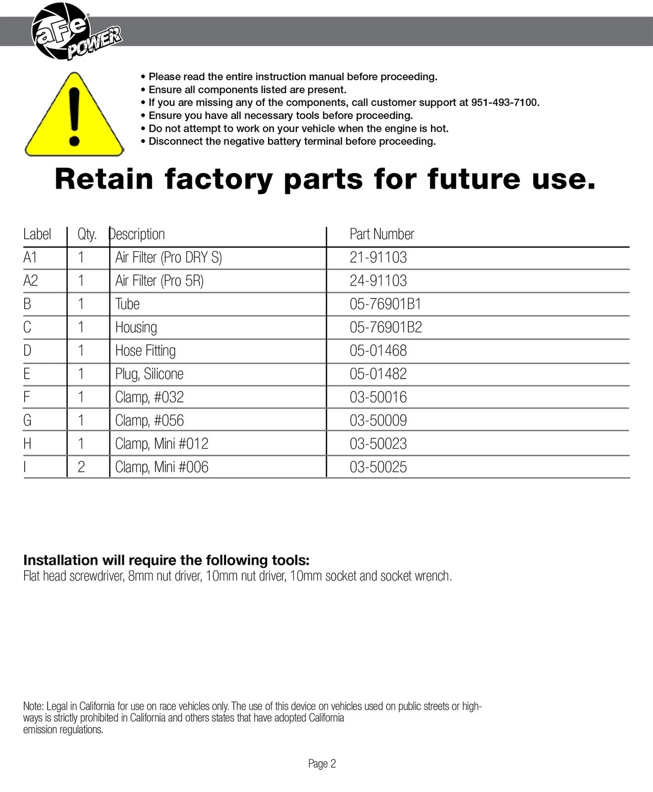 aFe Momentum GT Pro DRY S Cold Air Intake System 17-18 Fiat 124 Spider I4 1.4L (t)