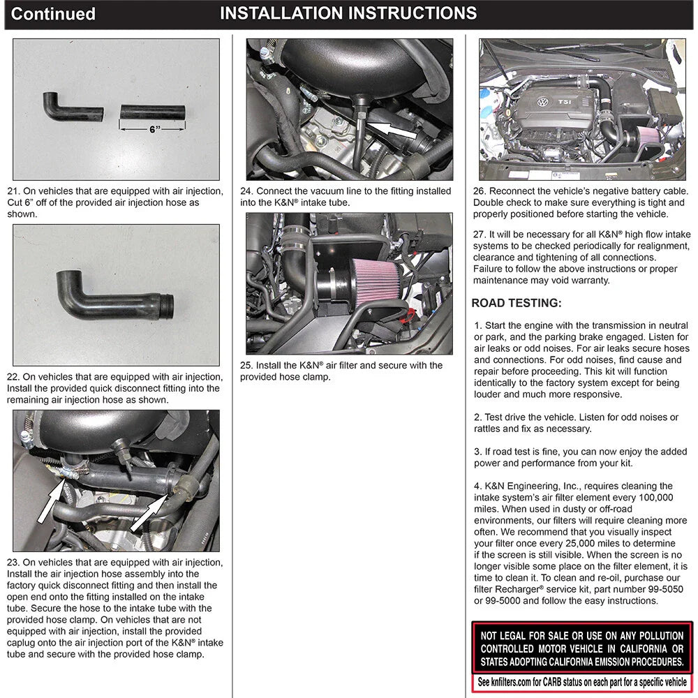 K&N 14-15 VW Jetta GLI 2.0L-L4 Typhoon Intake