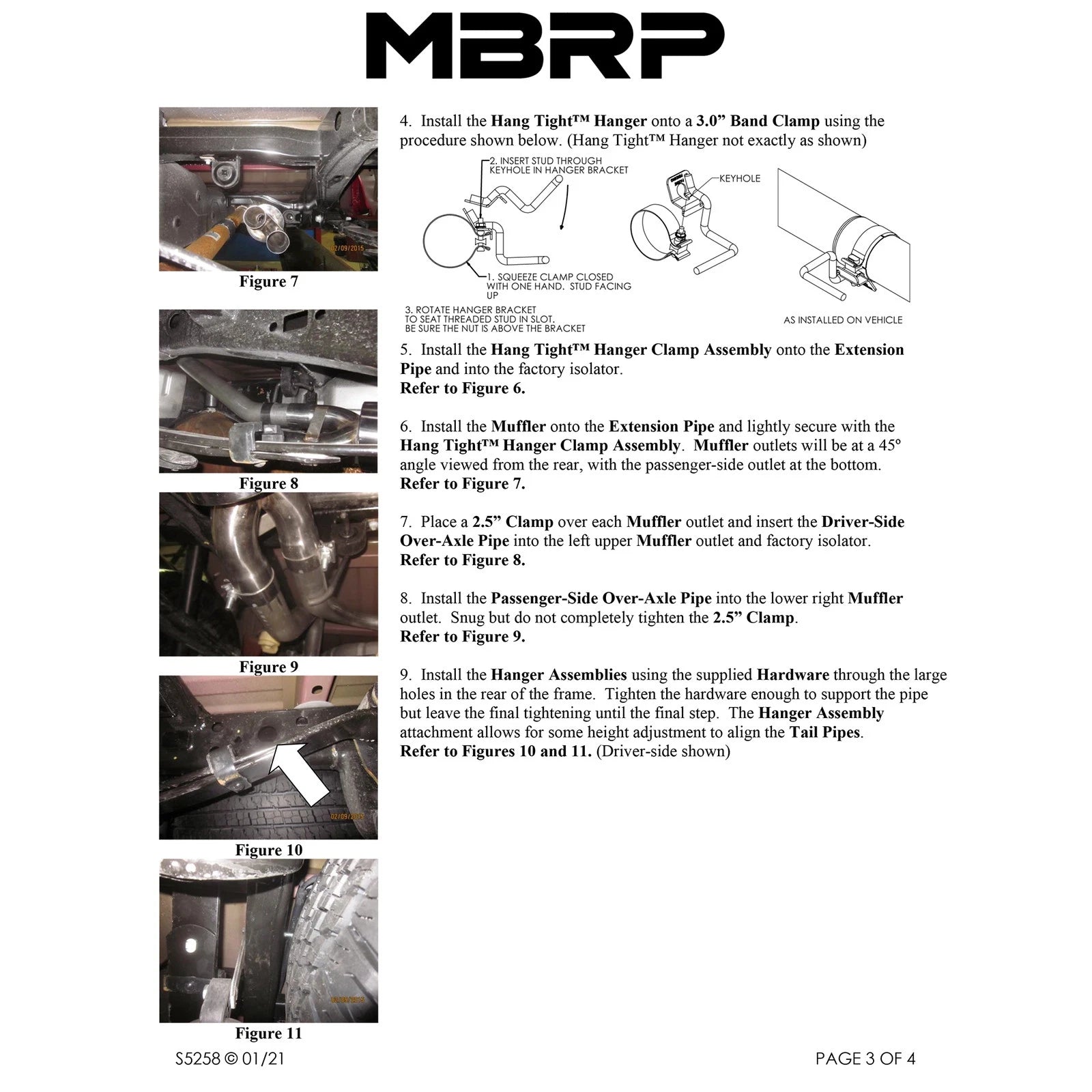MBRP 2015 Ford F-150 5.0L 3in Cat Back Dual Split Rear Exit Black Exhaust System