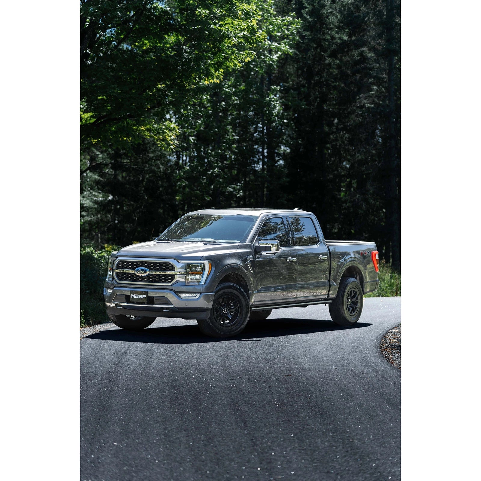 MBRP 2021+ Ford F150 Aluminized Dual Pre-Axle (Street Profile) 2.5in OD Tips 3in Cat Back Exhaust