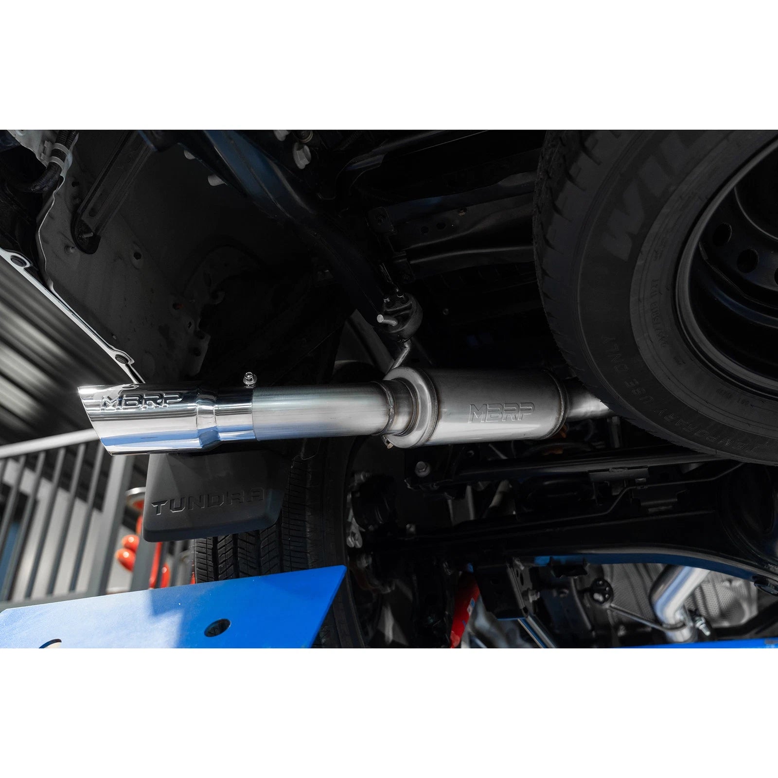 MBRP 2022 Toyota Tundra 3.5L Dual Cat-back 4in Single Side Exit Rolled Tip - Aluminized Steel