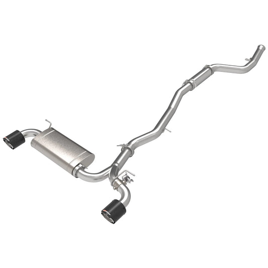 aFe POWER Takeda 2021 Toyota Supra 2.0L (t) 2.5in-3in 304 SS CB Exhaust w/ Carbon Tips