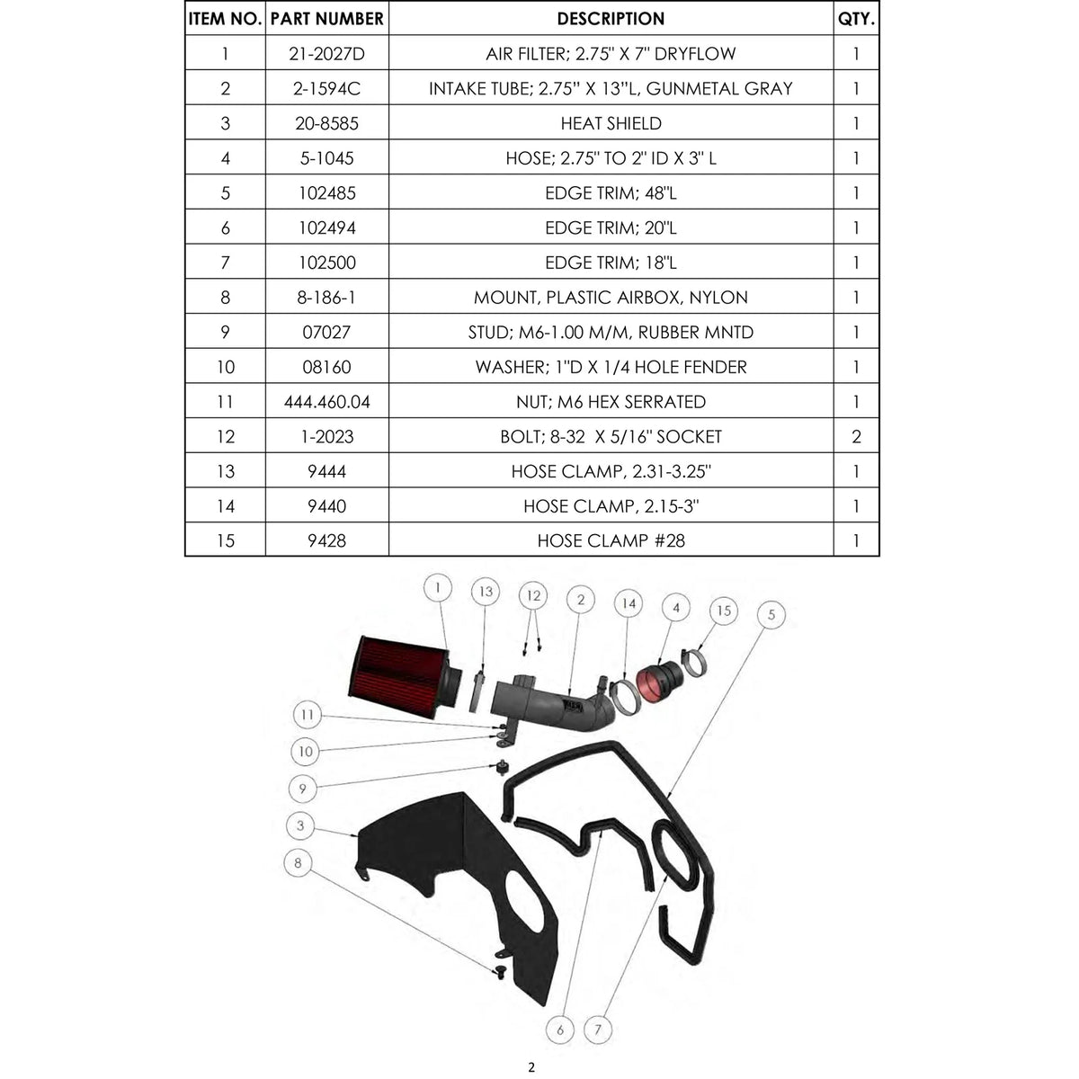 AEM 16-17 Chevrolet Malibu L4-1.5L F/l Cold Air Intake