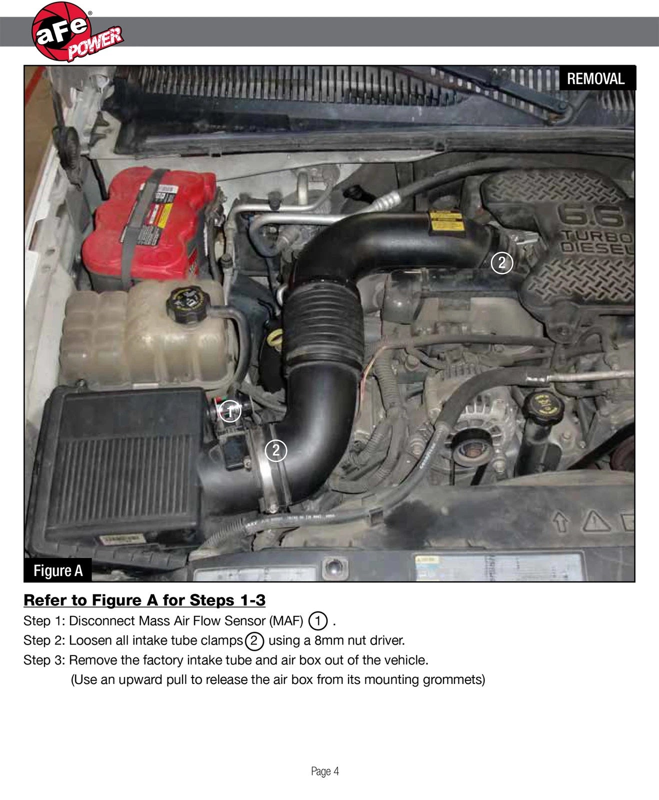 aFe Momentum HD Pro DRY S Stage-2 Si Intake 04.5-05 GM Diesel Trucks V8-6.6L LLY (See afe51-74002-E)
