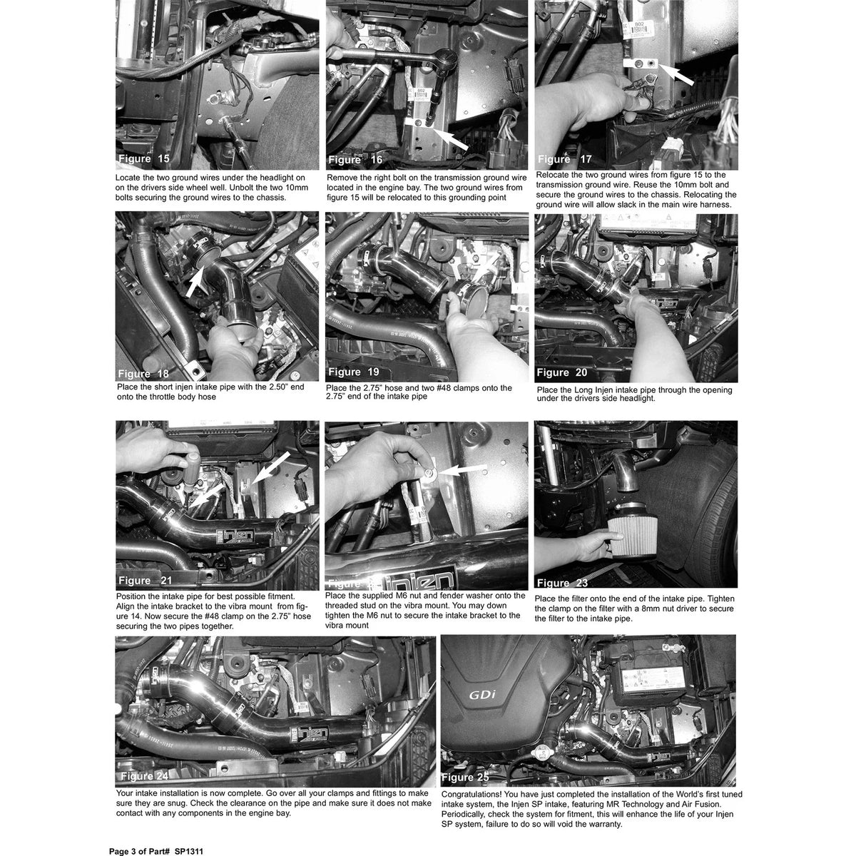 Injen 12 Kia Soul 1.6L 4cyl Polished Cold Air Intake w/ MR Tech & Super Nano-Web Filter
