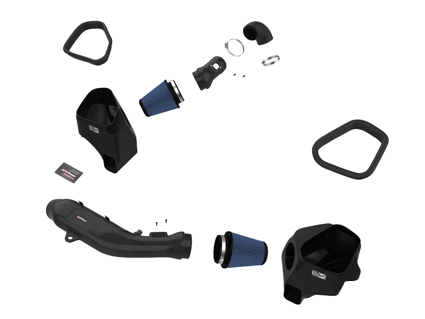 aFe Track Series Stg 2 Carbon Fiber Intake w/Pro 5R Media 15-20 BMW M3/M4(F80/82/83) L6-3.0L(tt) S55