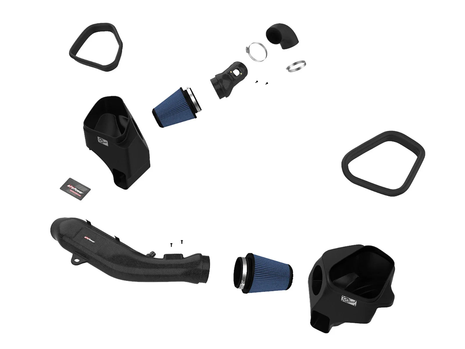 aFe Track Series Stg 2 Carbon Fiber Intake w/Pro 5R Media 15-20 BMW M3/M4(F80/82/83) L6-3.0L(tt) S55