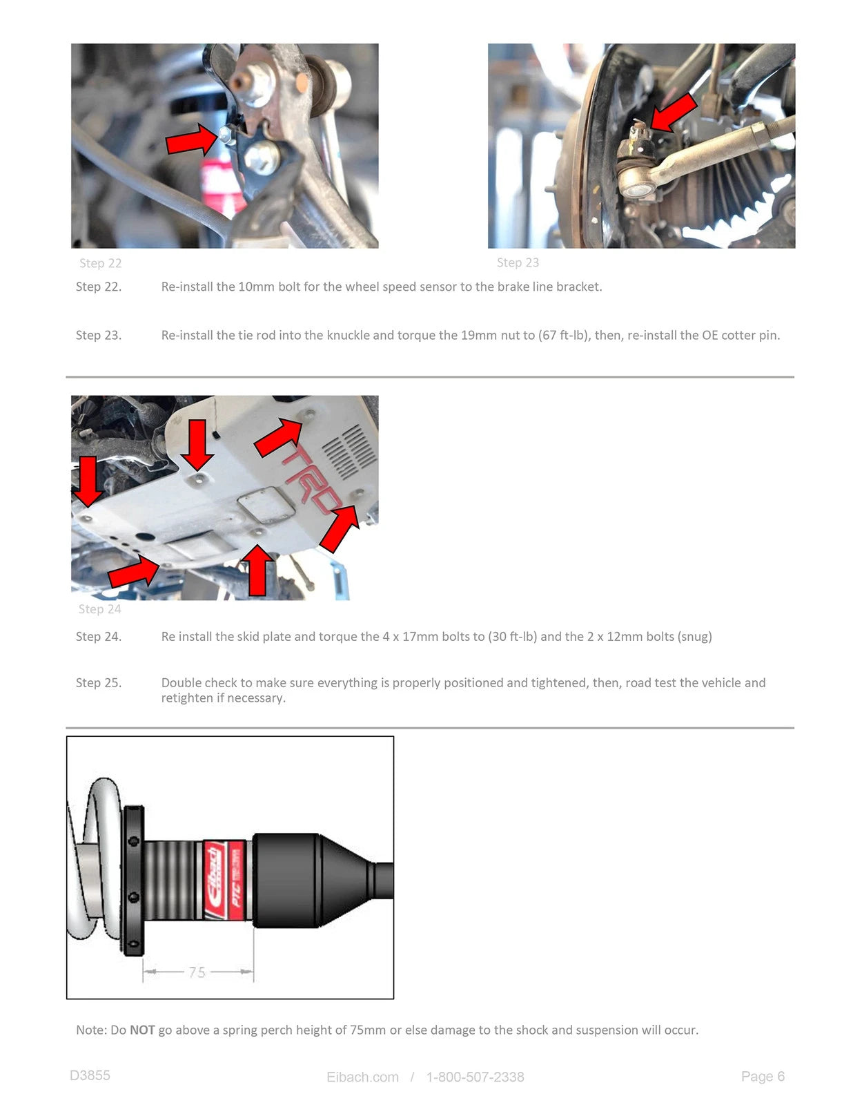 Eibach 03-09 Toyota 4Runner V6 4.0L 2WD/4WD Pro-Truck Coilover (Front) +1.5in-4in
