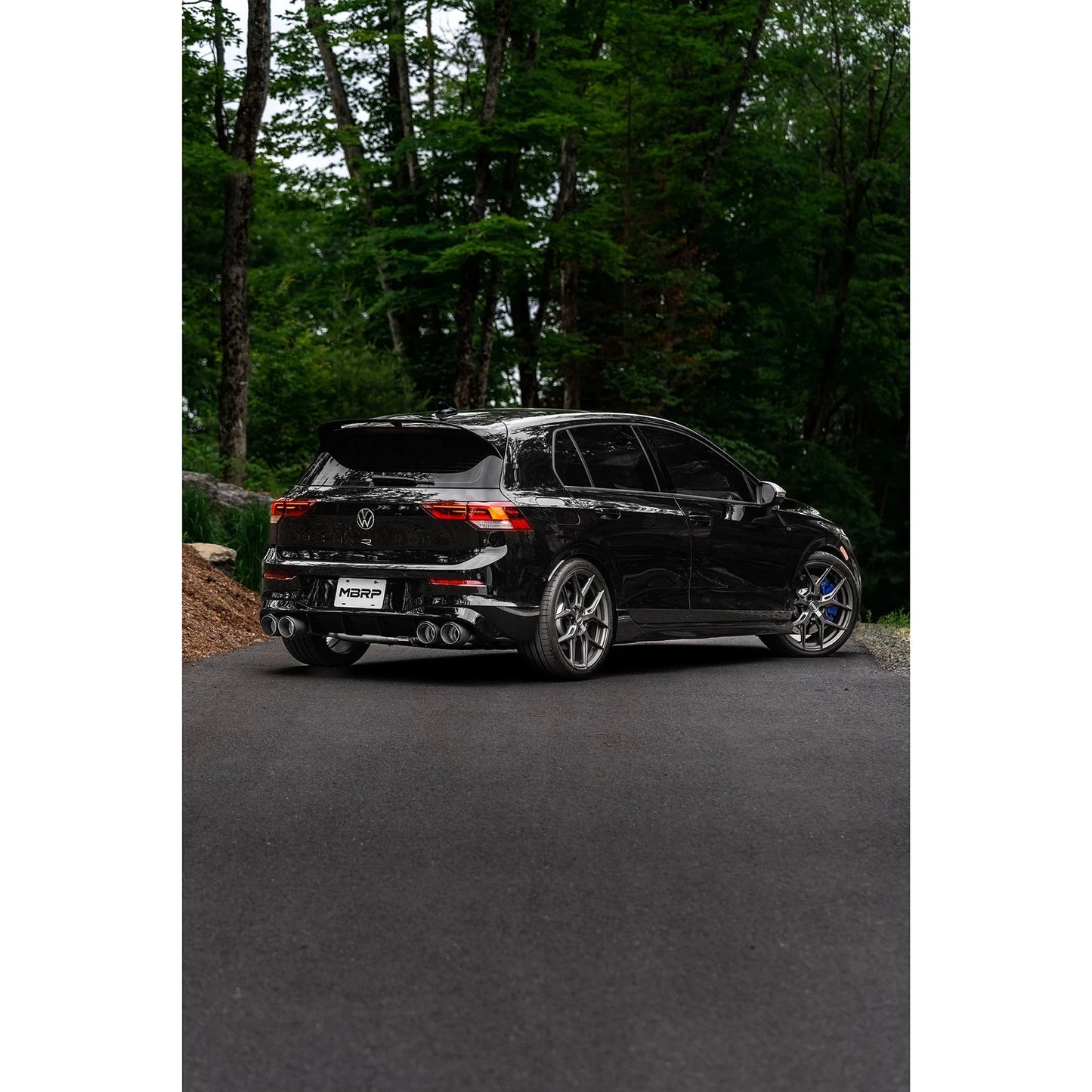 MBRP 2022 Volkswagen Golf R MK8 3in Cat-Back Quad Rear w/ Carbon Fiber Tips Valve Delete Exhaust