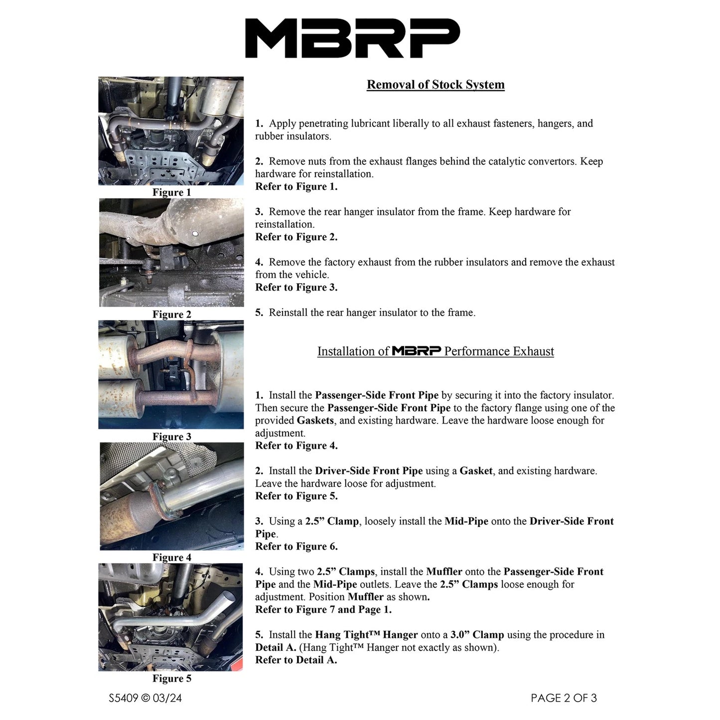 MBRP 22-23 Nissan Frontier 3.8L 3in Tip 3in Cat Back Turndown Exit Street Profile - Aluminized Steel