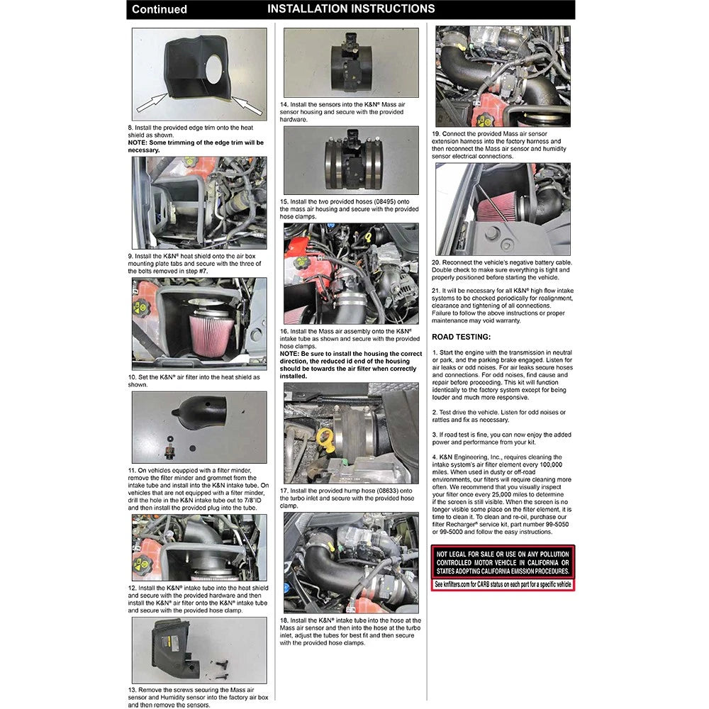 K&N 15 GMC Sierra 2500/3500HD 6.6L V8 AirCharger Performance Intake