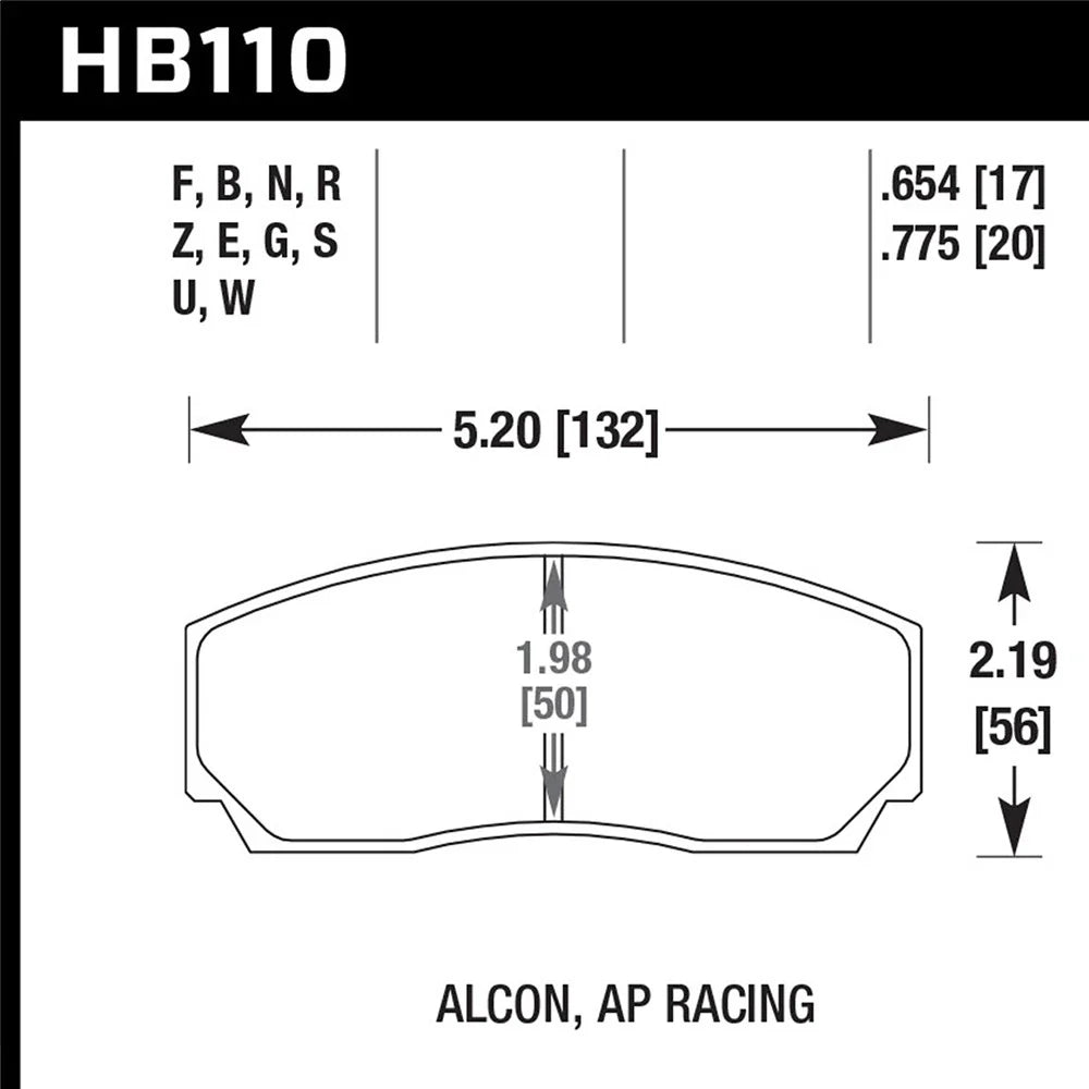 Hawk AP CP5200 Caliper HPS Street Brake Pads