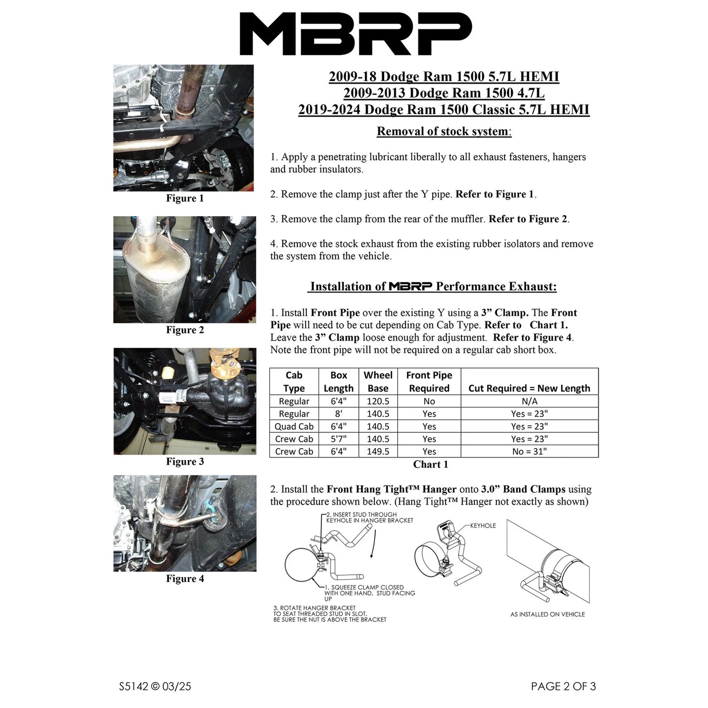 MBRP 2009 Dodge Ram 1500 5.7L Cat Back Single Side