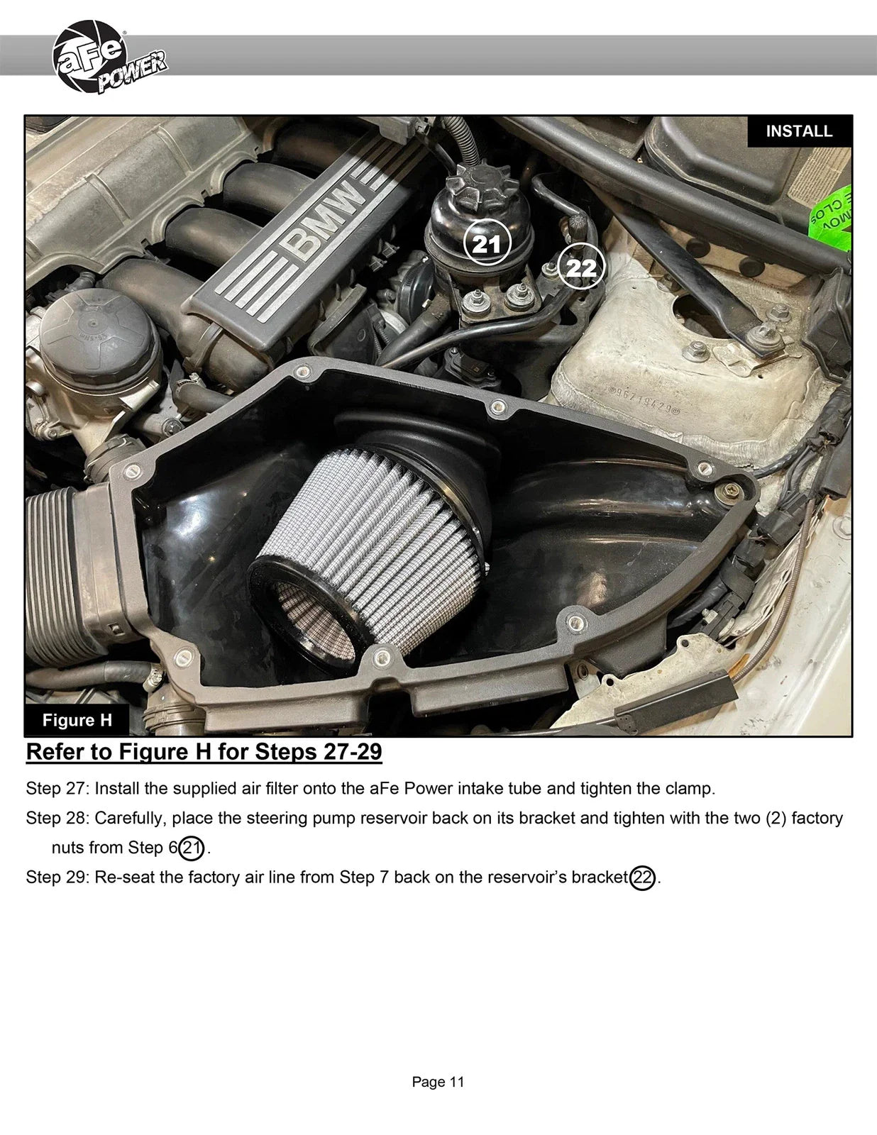 aFe MagnumFORCE Intakes Stage-2 PDS AIS PDS BMW 3-Series (E9X) 06-12 L6-3.0L (Blk)