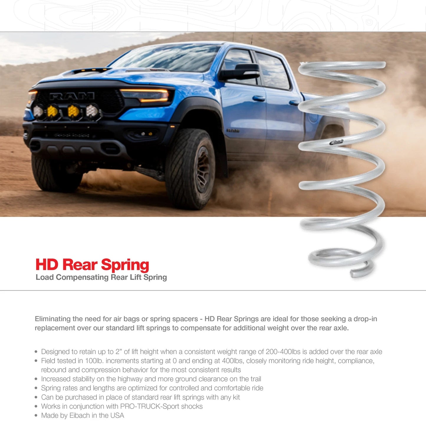 Eibach 4th Gen RAM 2500 Pro Lift Kit HD Rear Springs