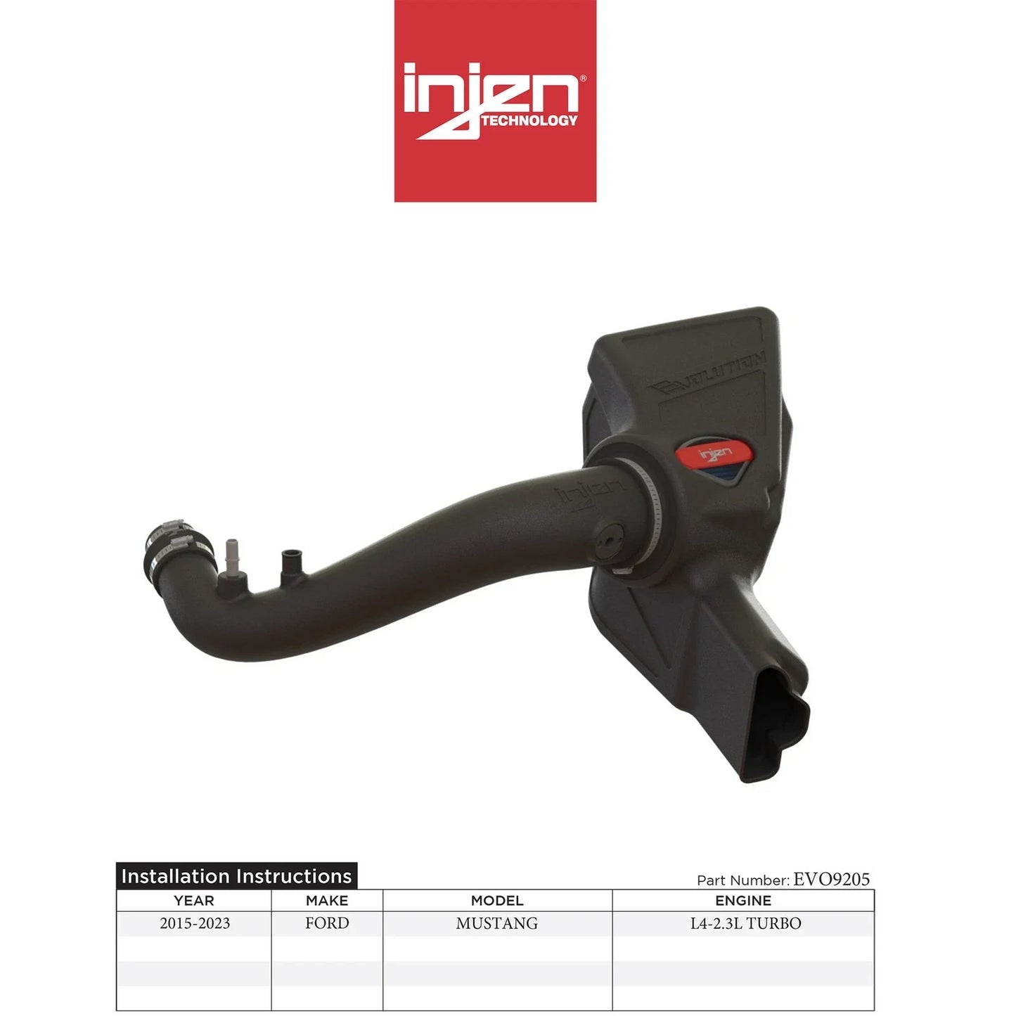 Injen 15-22 Ford Mustang L4-2.3L Turbo Evolution Cold Air Intake