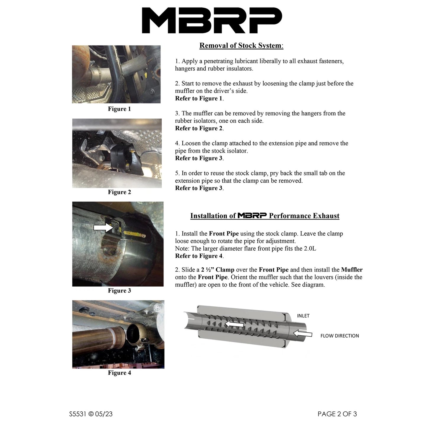 MBRP 18-20 Jeep Wrangler JL 2.5in Single Rear Exit Cat Back Exhaust - Aluminum