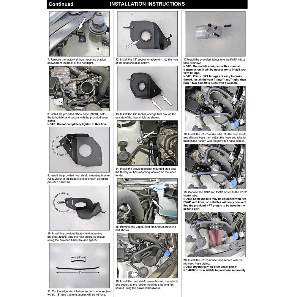 K&N 2013 Hyundai Genesis Coupe 2.0L L4 F/I Typhoon Performance Intake Performance kit