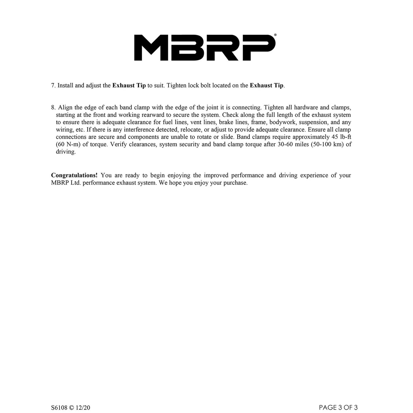 MBRP 2004.5-2007 Dodge 2500/3500 Cummins 600/610 Cat Back Single Side