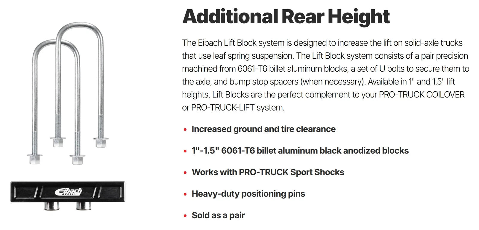 Eibach Pro-Truck Lift Kit for 2020 Toyota Tacoma TRD Pro Double Cab 3.5L V6 4WD