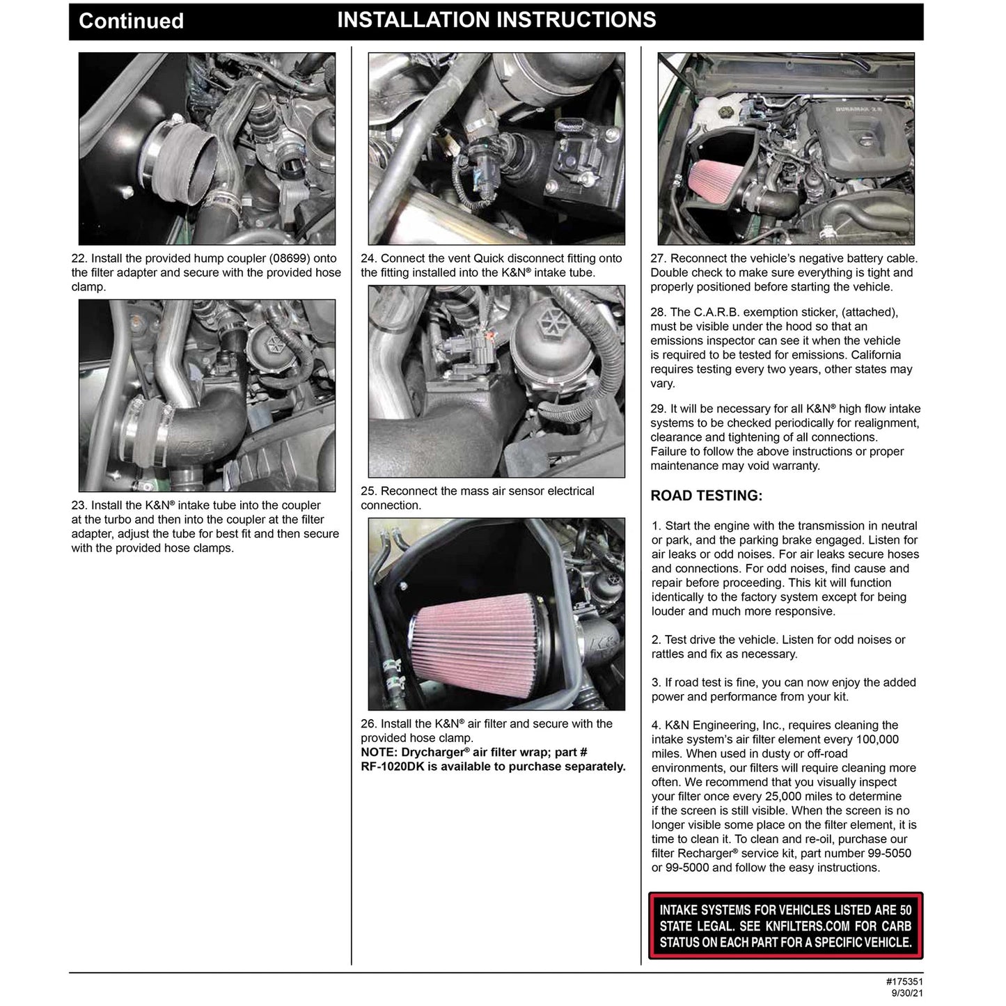 K&N 16-19 Chevrolet Colorado L4-2.8L DSL Performance Intake Kit