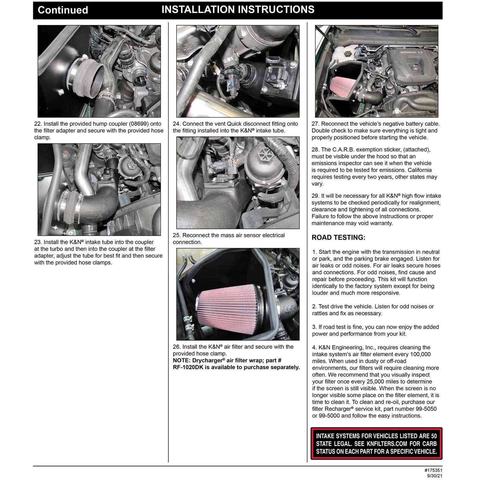 K&N 16-19 Chevrolet Colorado L4-2.8L DSL Performance Intake Kit