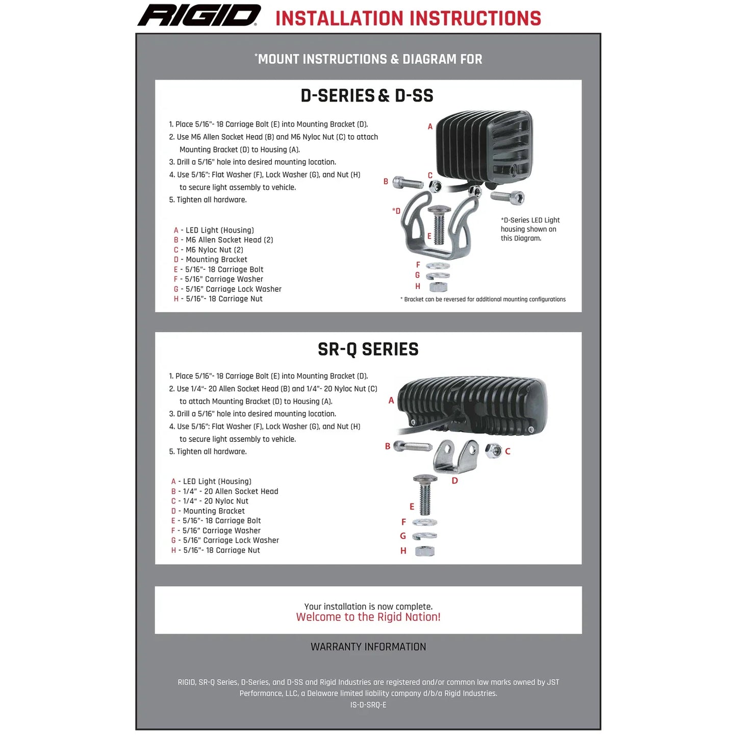 Rigid Industries Dually - Flush Mount - 60 Deg. Lens - Set of 2