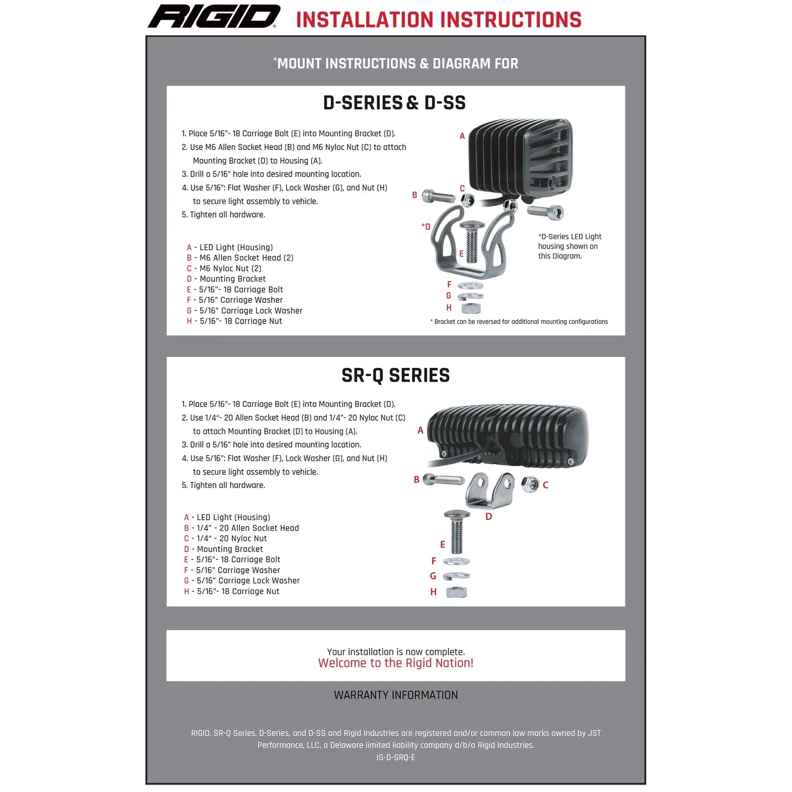 Rigid Industries Dually - Flush Mount - 60 Deg. Lens - Set of 2
