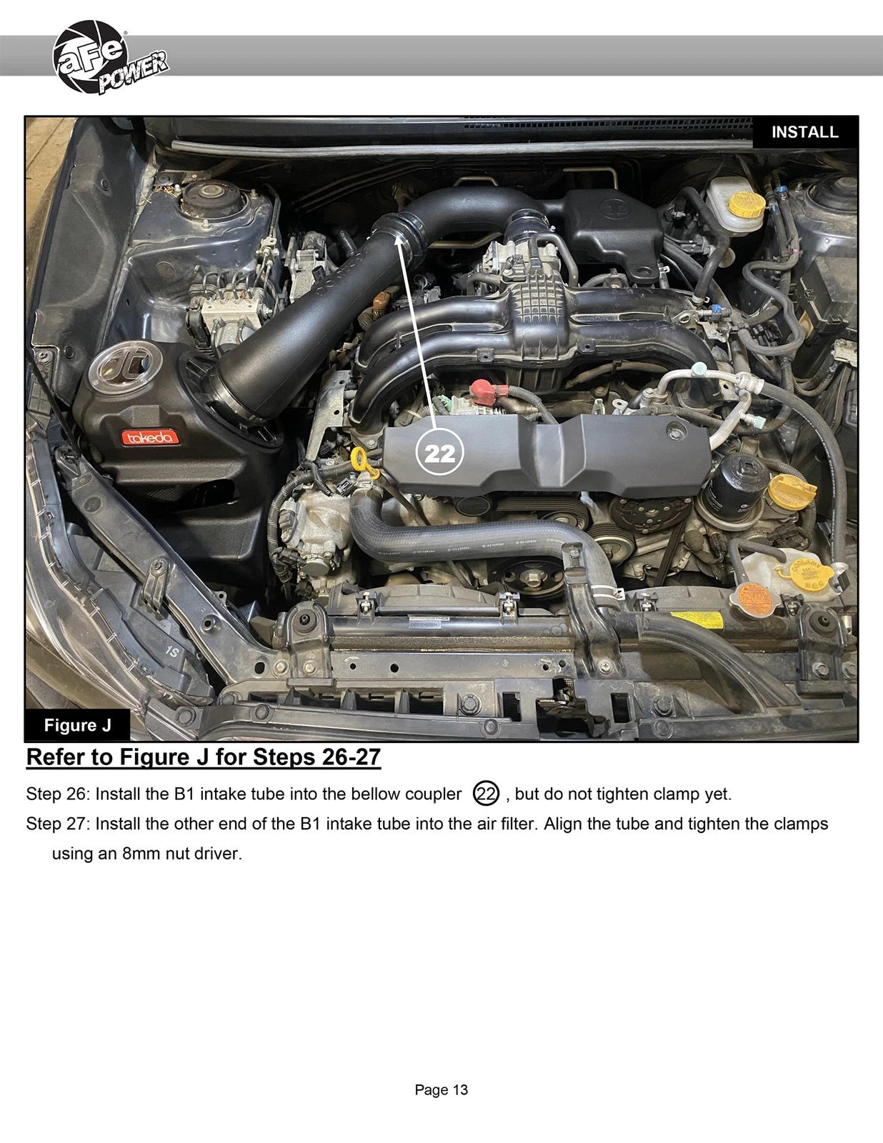 aFe Takeda Momentum Pro DRY S Cold Air Intake System 12-16 Subaru Impreza H4-2.0L