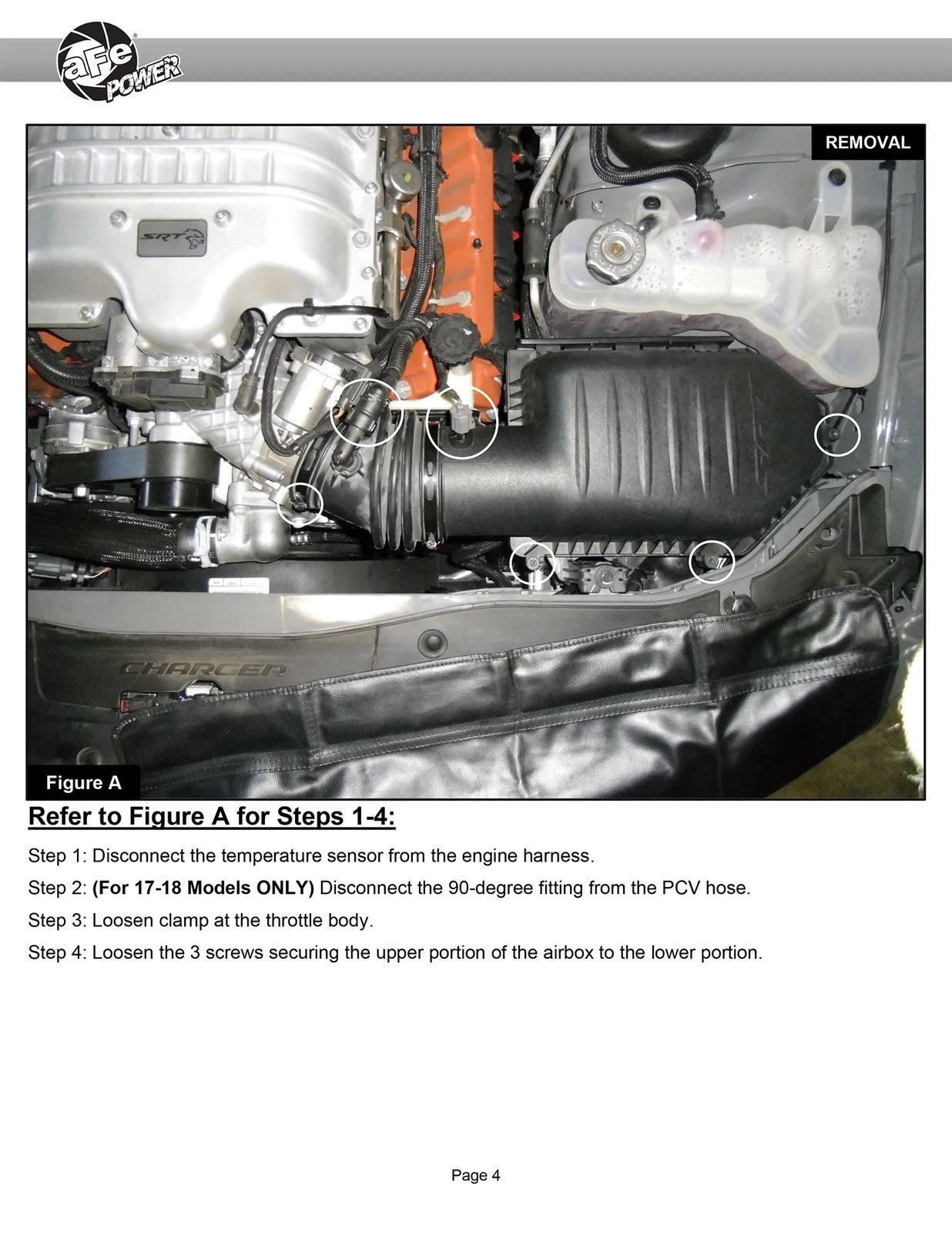 aFe Momentum GT Pro DRY S Air Intake System, 17-20 Dodge Challenger / Charger SRT Hellcat